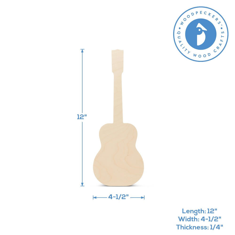 12” Unfinished Guitar Cutout