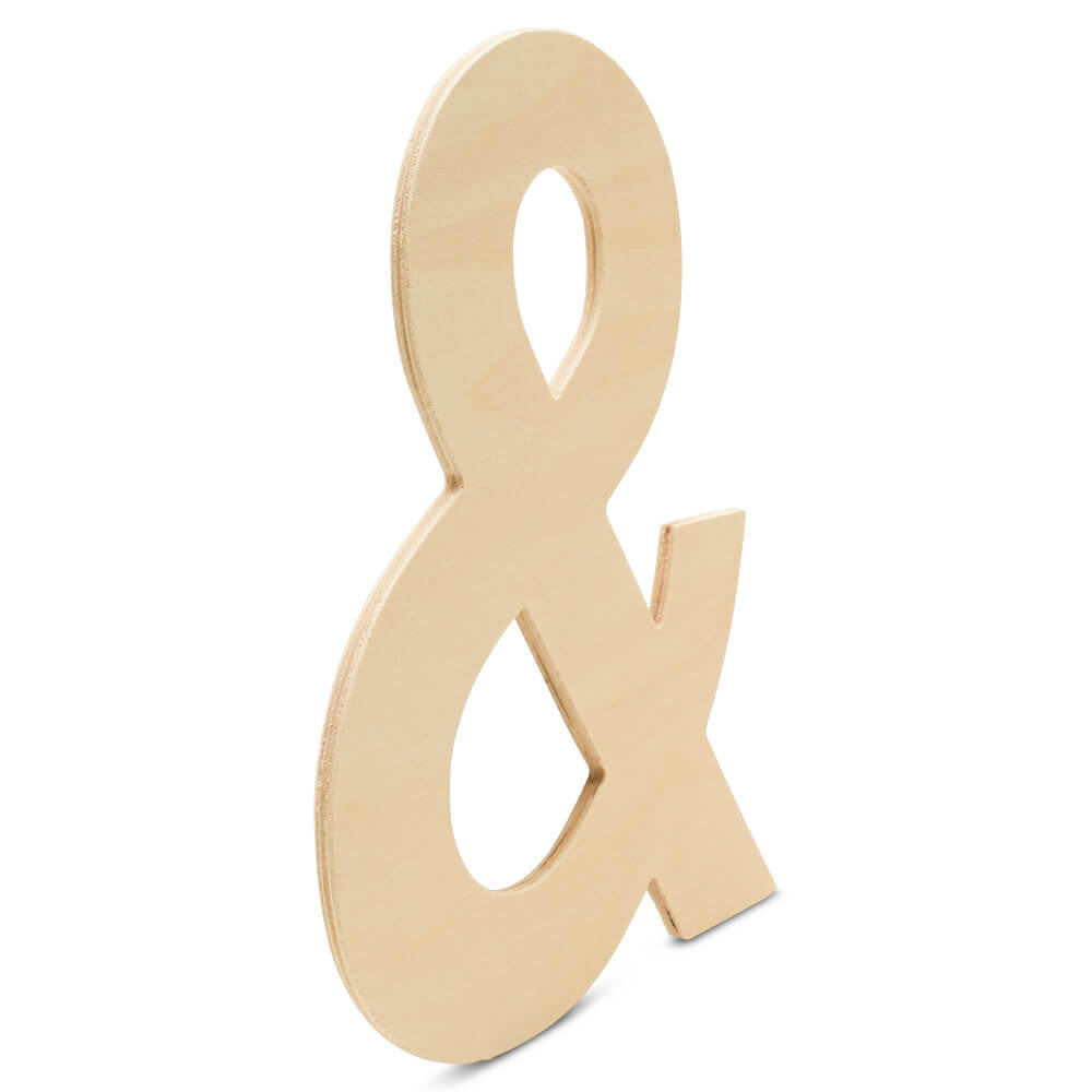 12" Wood Ampersand Cutout