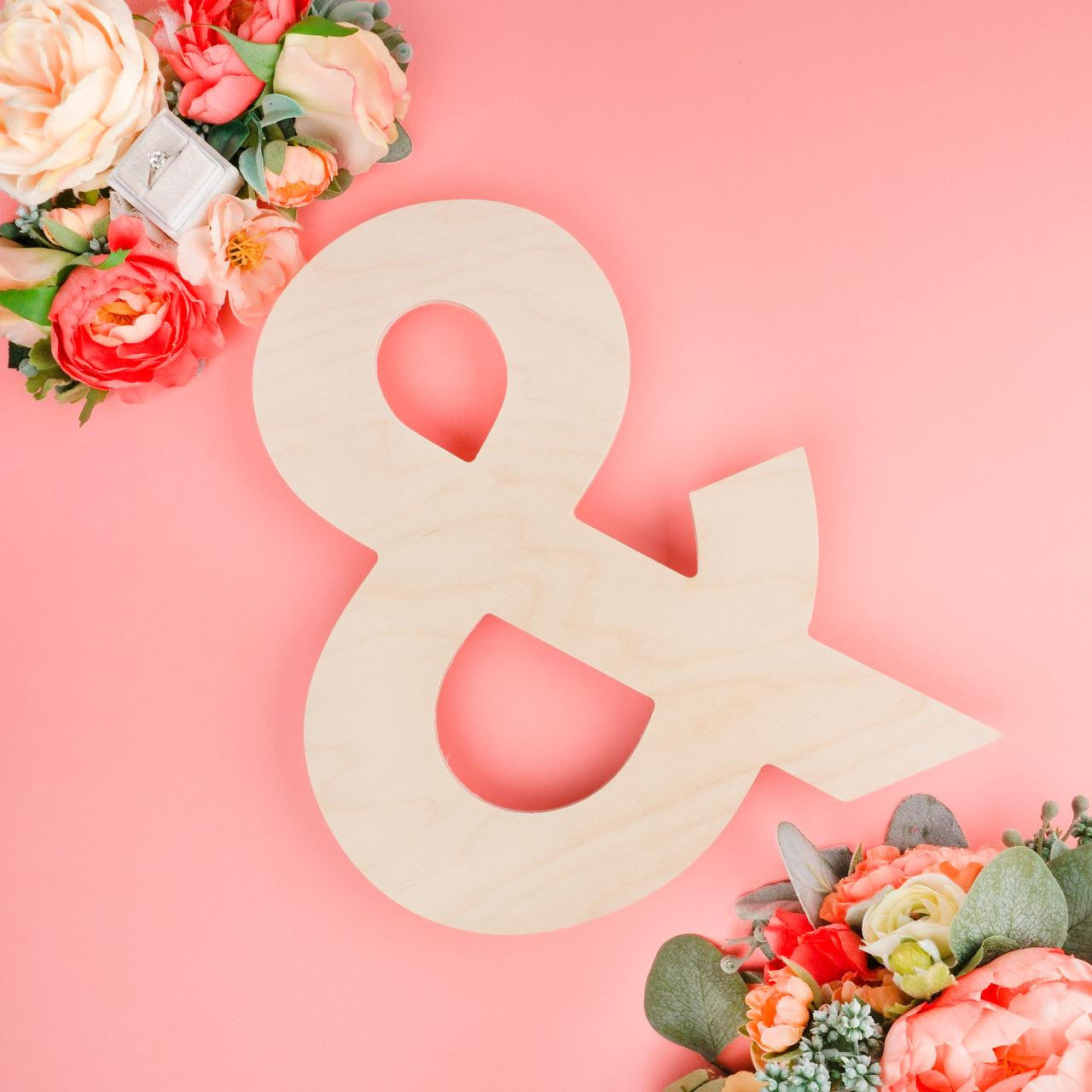 12" Wood Ampersand Cutout
