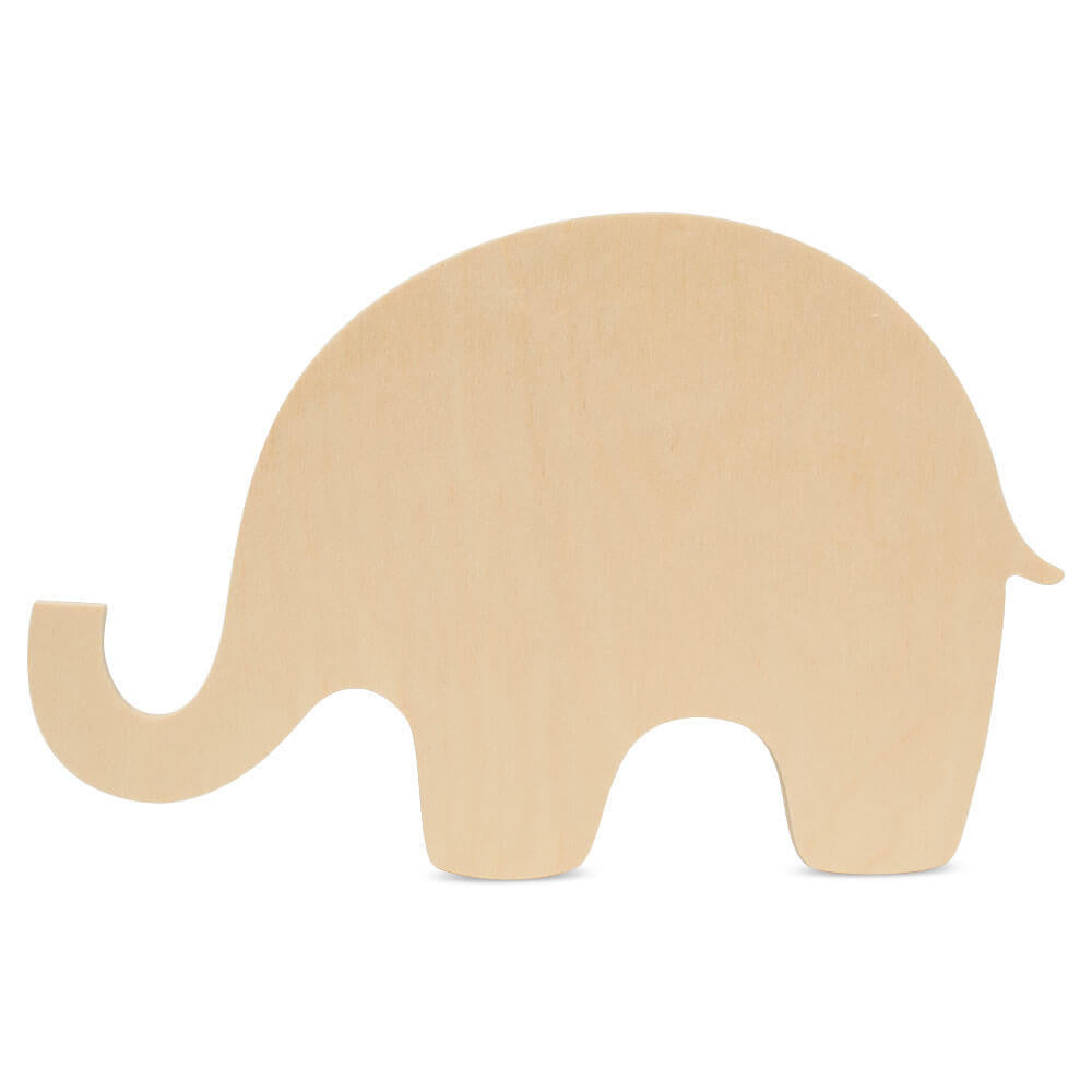 Woodpeckers Crafts 12" Wood Baby Elephant Cutout, 12" x 7.75" x 1/4"