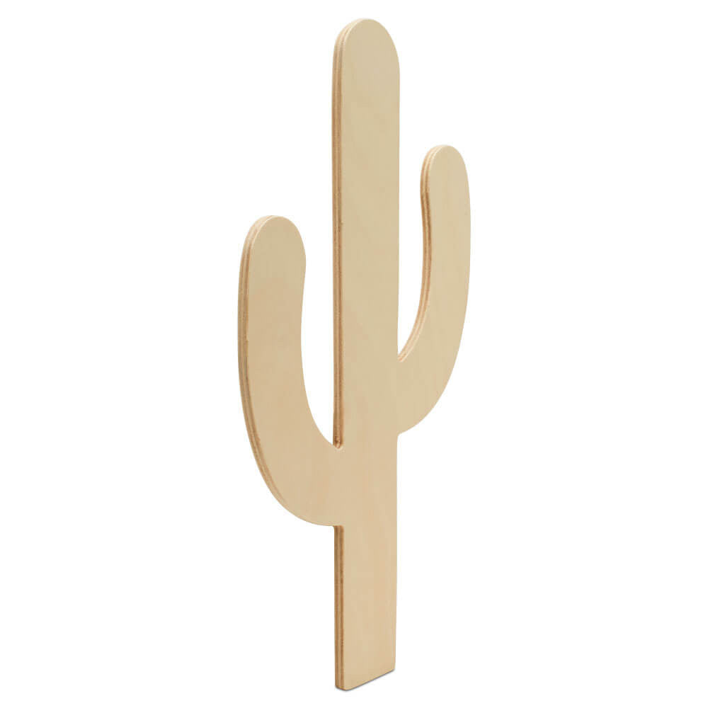 12" Wood Cactus Cutout, 12" x 7.25" x 1/4"