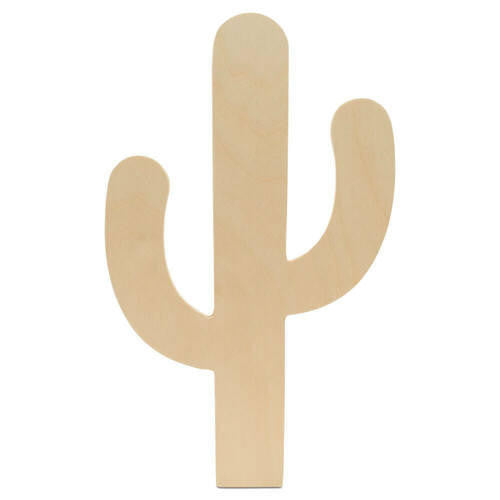 12" Wood Cactus Cutout, 12" x 7.25" x 1/4"