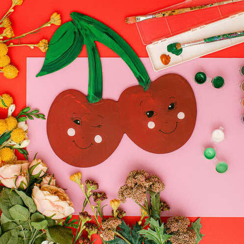 Woodpeckers Crafts 12" Wood Cherries Cutout, 12" x 12" x 1/4"