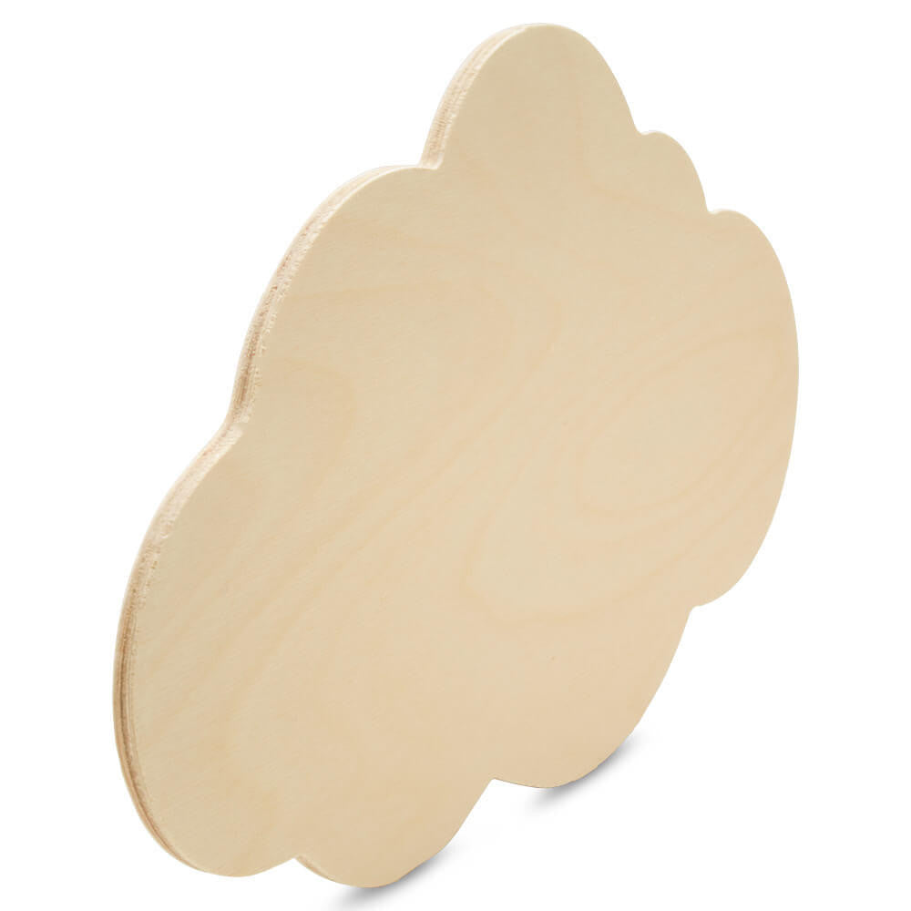 12" Wood Cloud Cutout, 12" x 7.5" x 1/4"