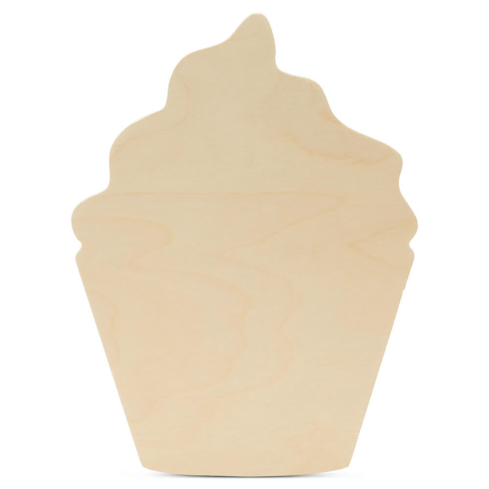 Woodpeckers Crafts 12" Wood Cupcake Cutout, 12" x 8" x 1/4"