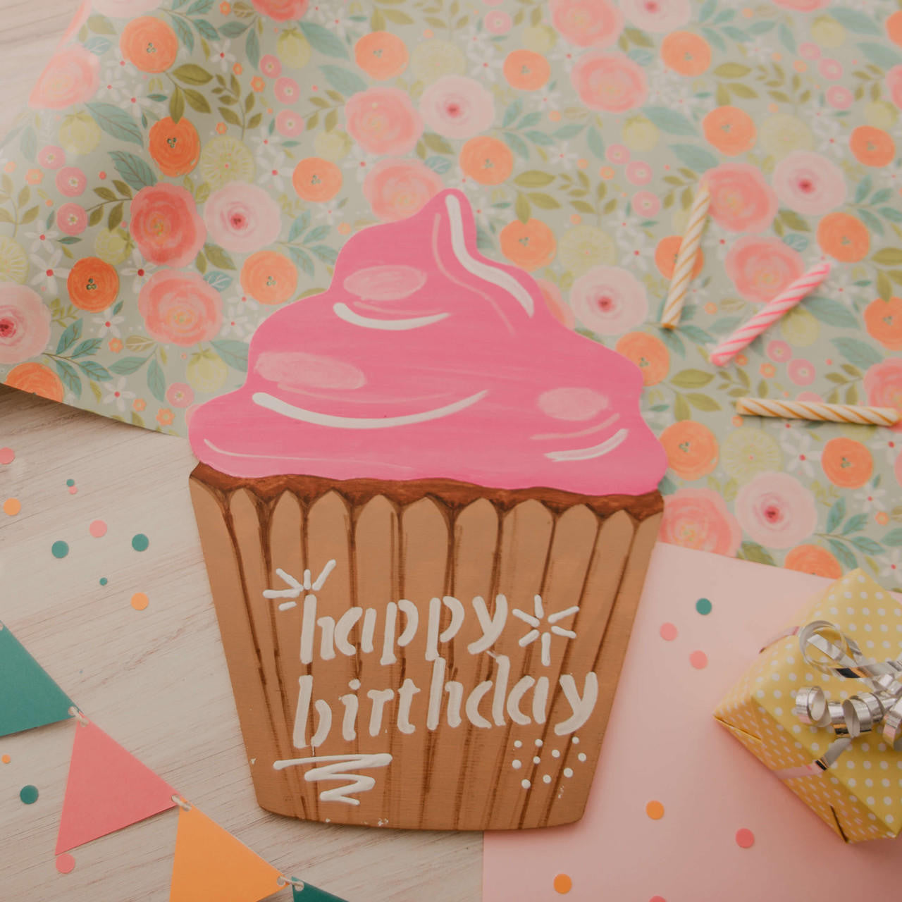 Woodpeckers Crafts 12" Wood Cupcake Cutout, 12" x 8" x 1/4"