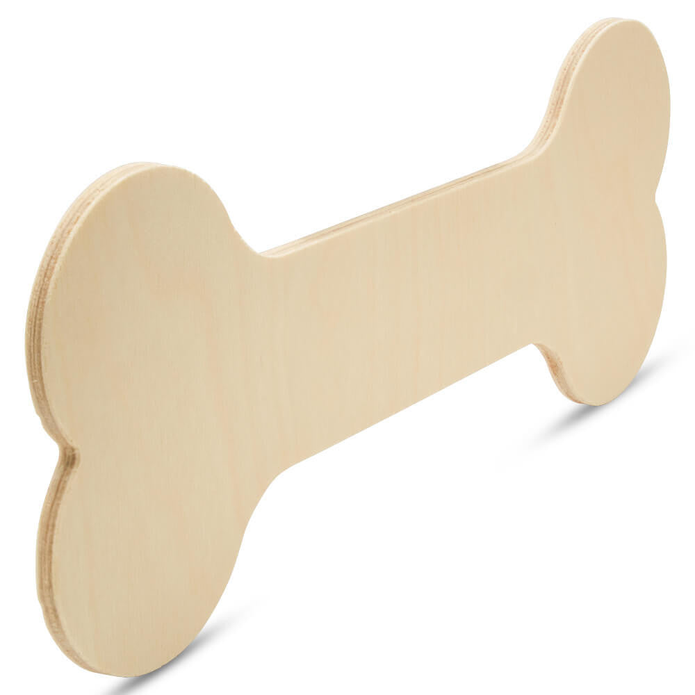 12" Wood Dog Bone Cutout, 12" x 4-3/8" x 1/4"
