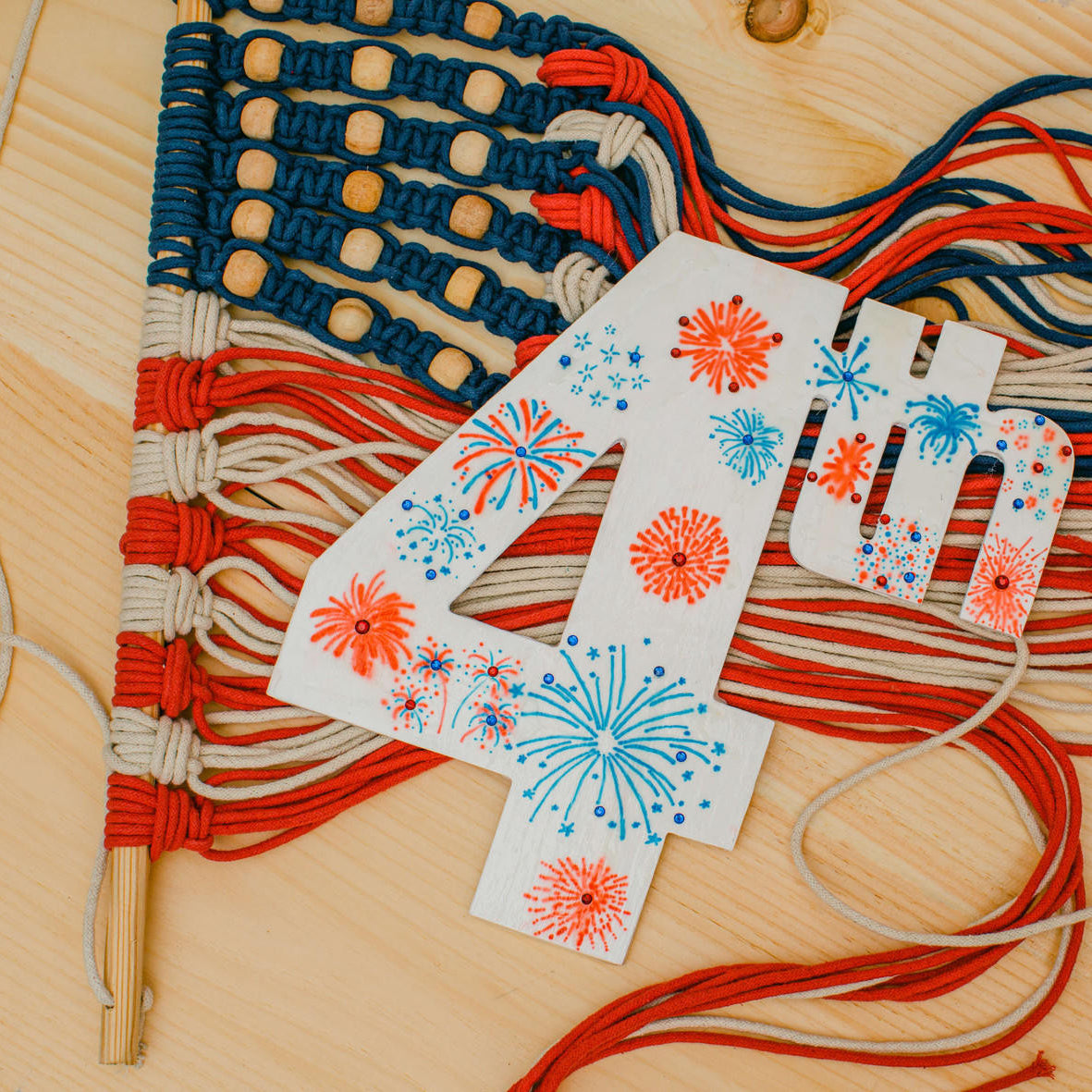 Woodpeckers Crafts 12" Wood July Fourth Cutout, 12" x 11.5" x 1/4"