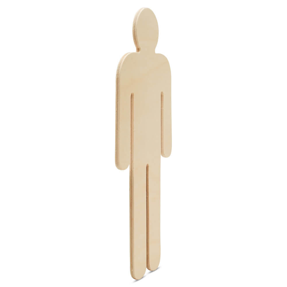 12" Wood Male Cutout, 12" x 4-7/8" x 1/4"
