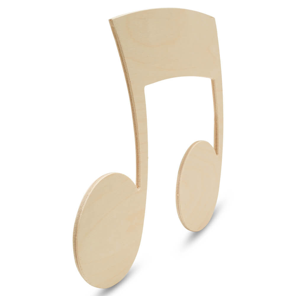 12" Wood Musical Notes Cutout, 12" x 10" x 1/4"