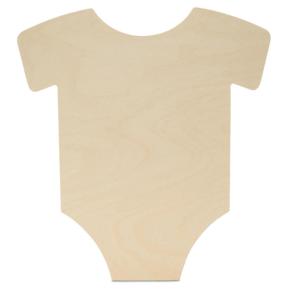 Woodpeckers Crafts 12" Wood Onesie Cutout, 12" x 10-3/4" x 1/4"