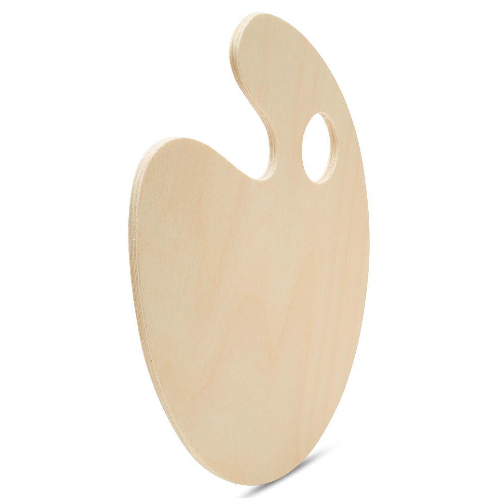 Woodpeckers Crafts 12" Wood Paint Palette Cutout, 12" x 12-1/4" x 1/4"
