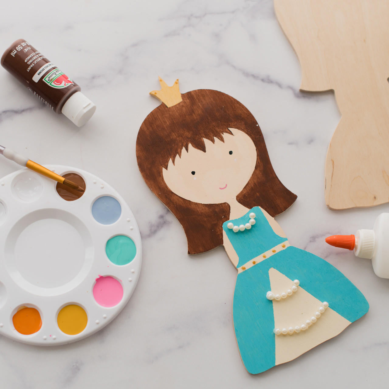 Woodpeckers Crafts 12" Wood Princess Cutout, 12" x 5.25" x 1/4"