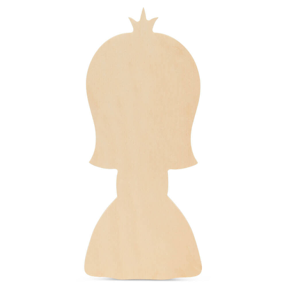Woodpeckers Crafts 12" Wood Princess Cutout, 12" x 5.25" x 1/4"