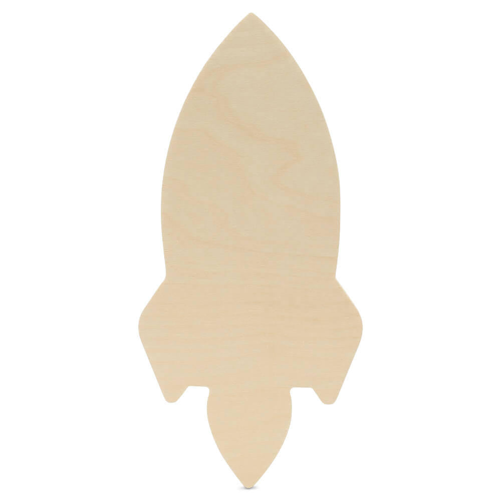 12" Wood Rocket Cutout, 12" x 9" x 1/4"