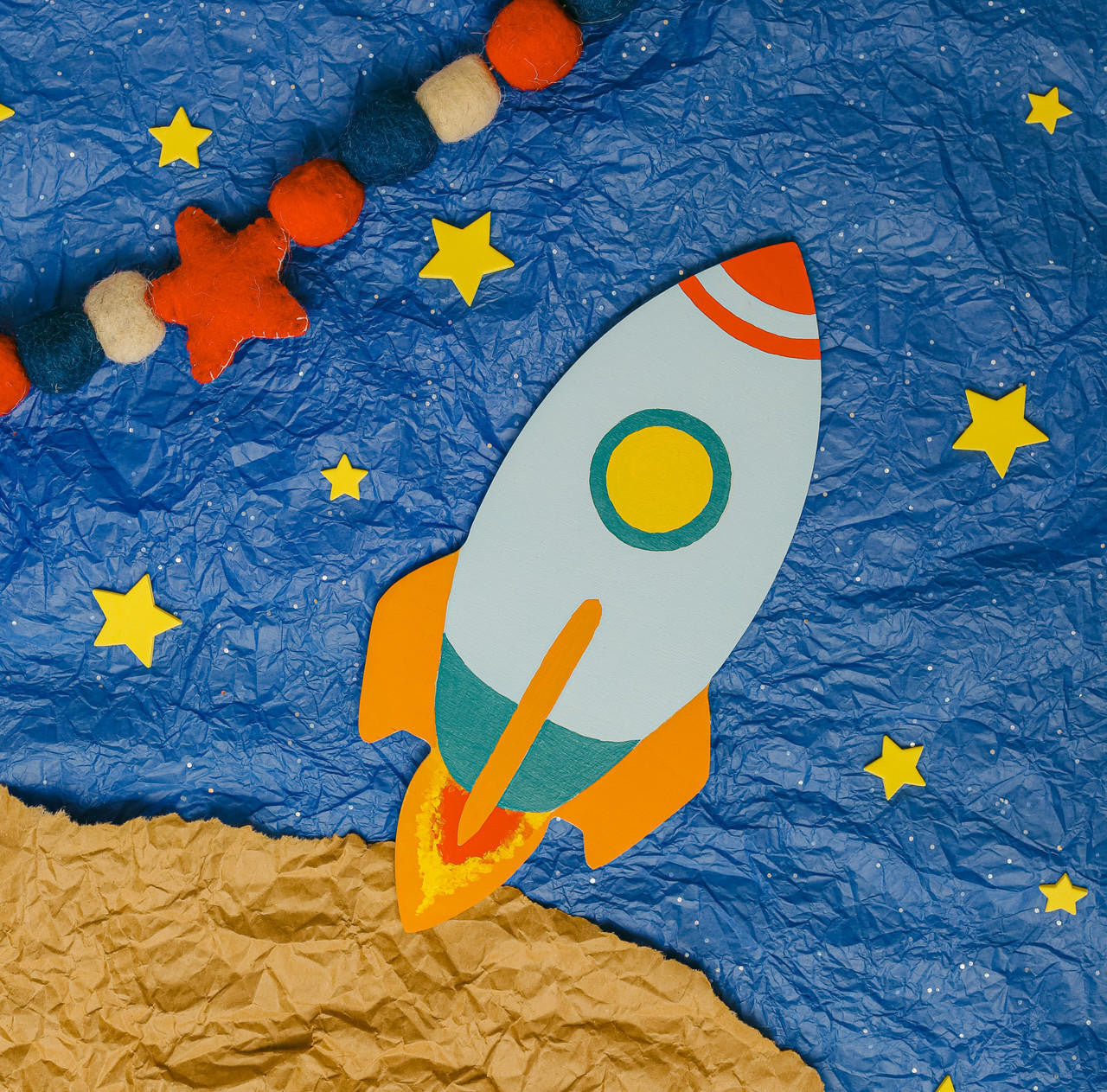 12" Wood Rocket Cutout, 12" x 9" x 1/4"