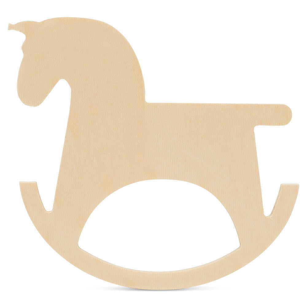 Woodpeckers Crafts 12" Wood Rocking Horse Cutout, 12" x 11" x 1/4"
