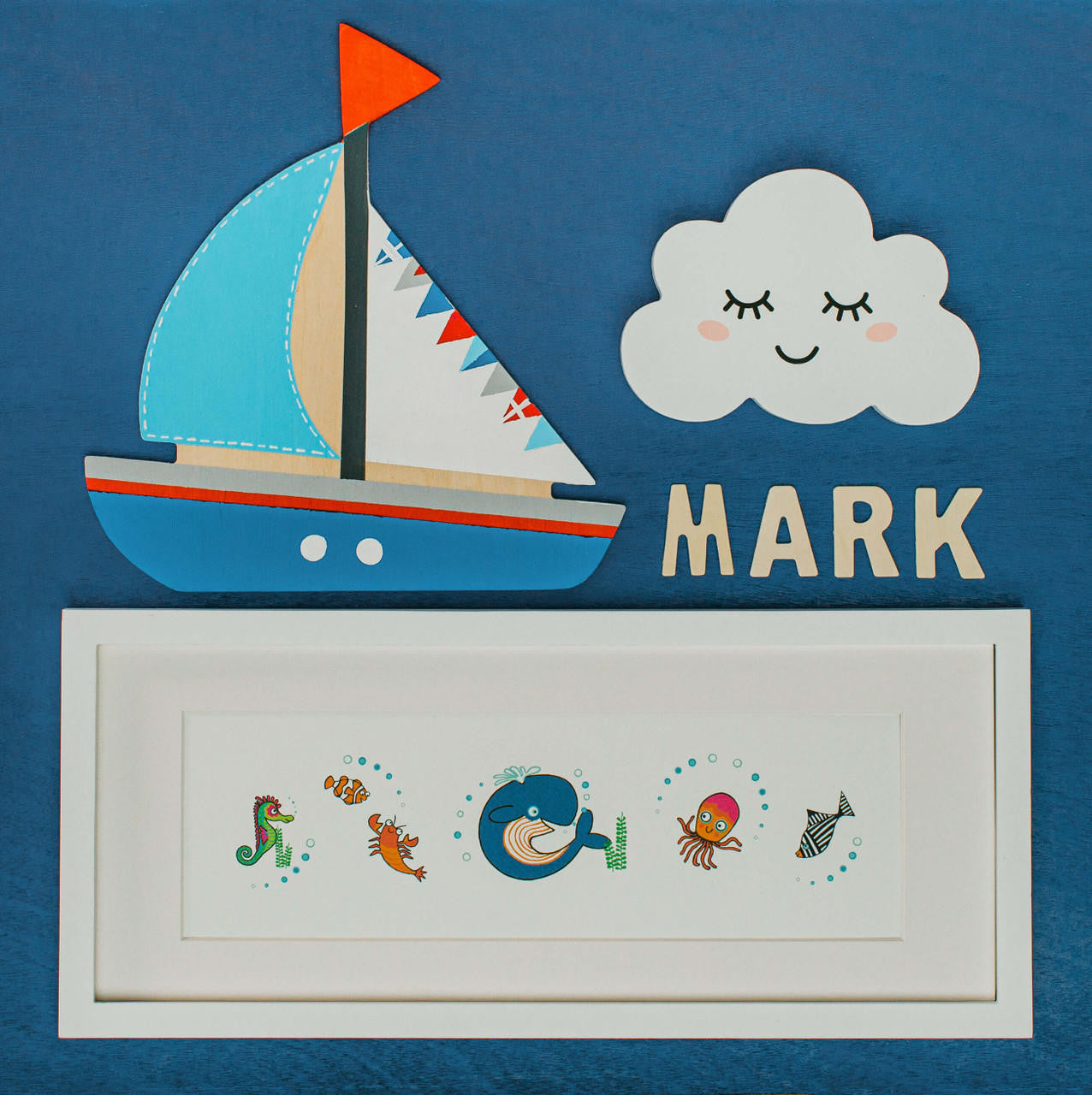 12" Wood Sailboat Cutout, 12" x 12" x 1/4"