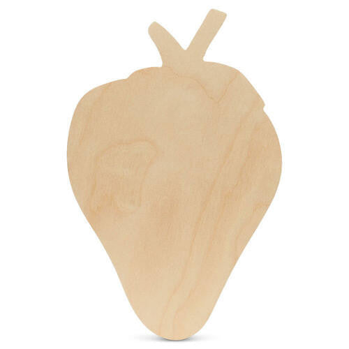 Woodpeckers Crafts 12" Wood Strawberry Cutout, 12" x 7.5" x 1/4"