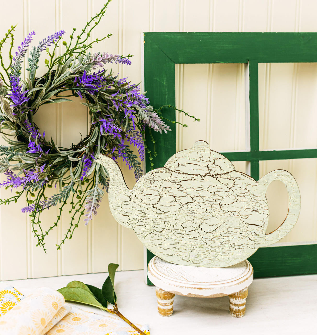 12" Wood Tea Kettle Cutout, 12" x 7.5" x 1/4"