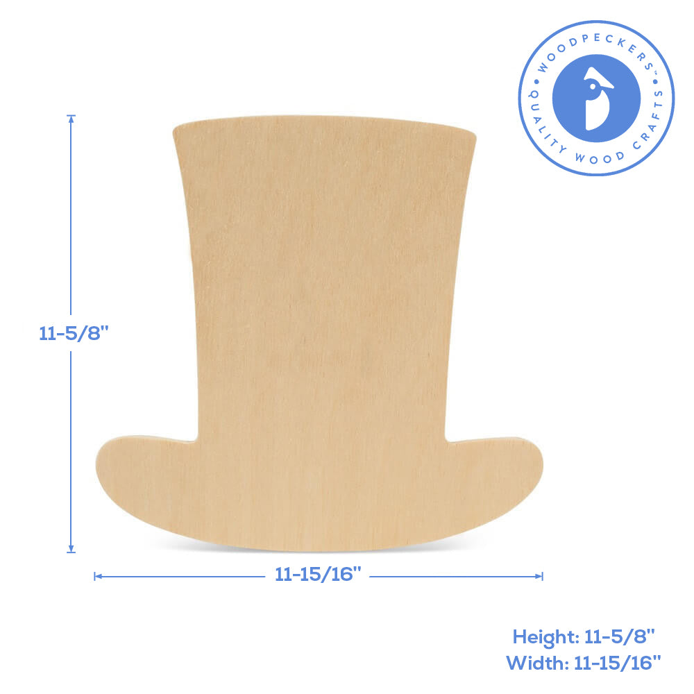 12" Wood Uncle Sam Hat Cutout