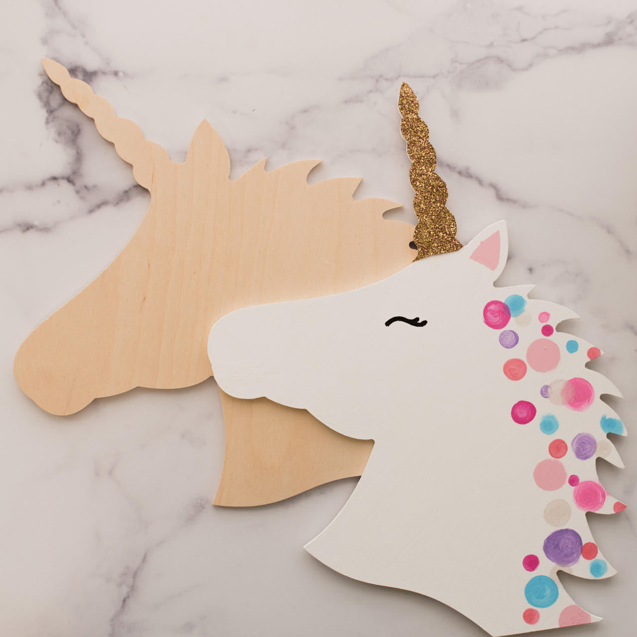 Woodpeckers Crafts 12" Wood Unicorn Cutout, 12" x 13" x 1/4"