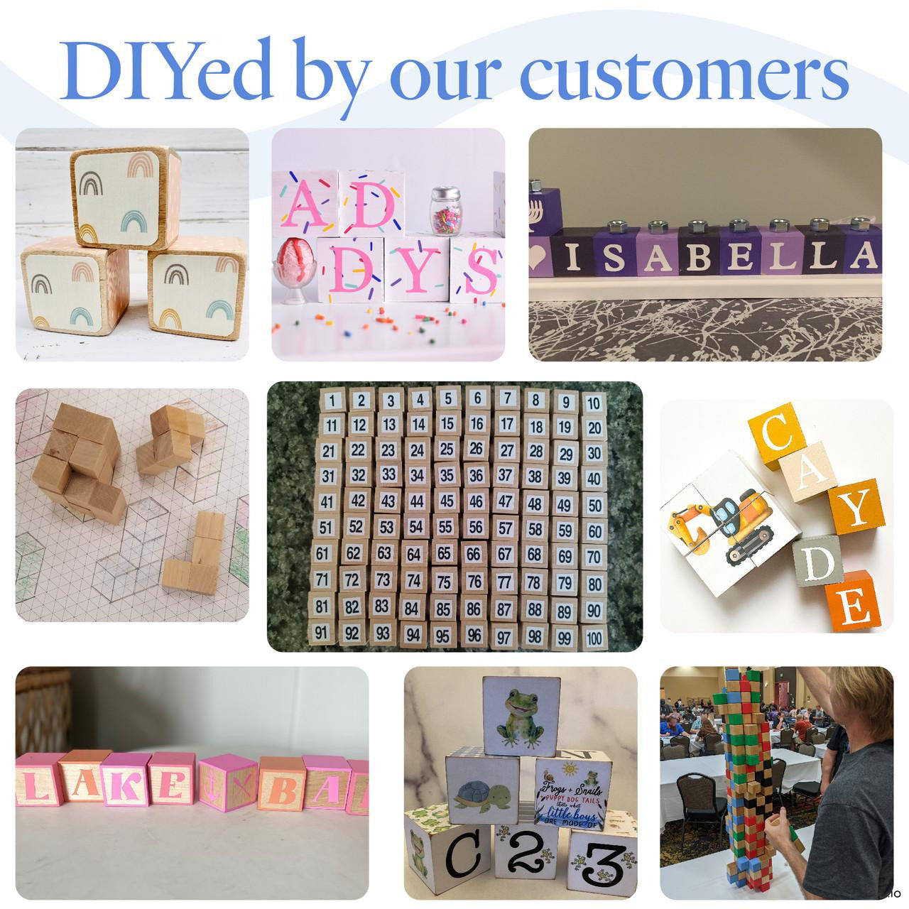 Woodpeckers Crafts 1/2" Wooden Cube