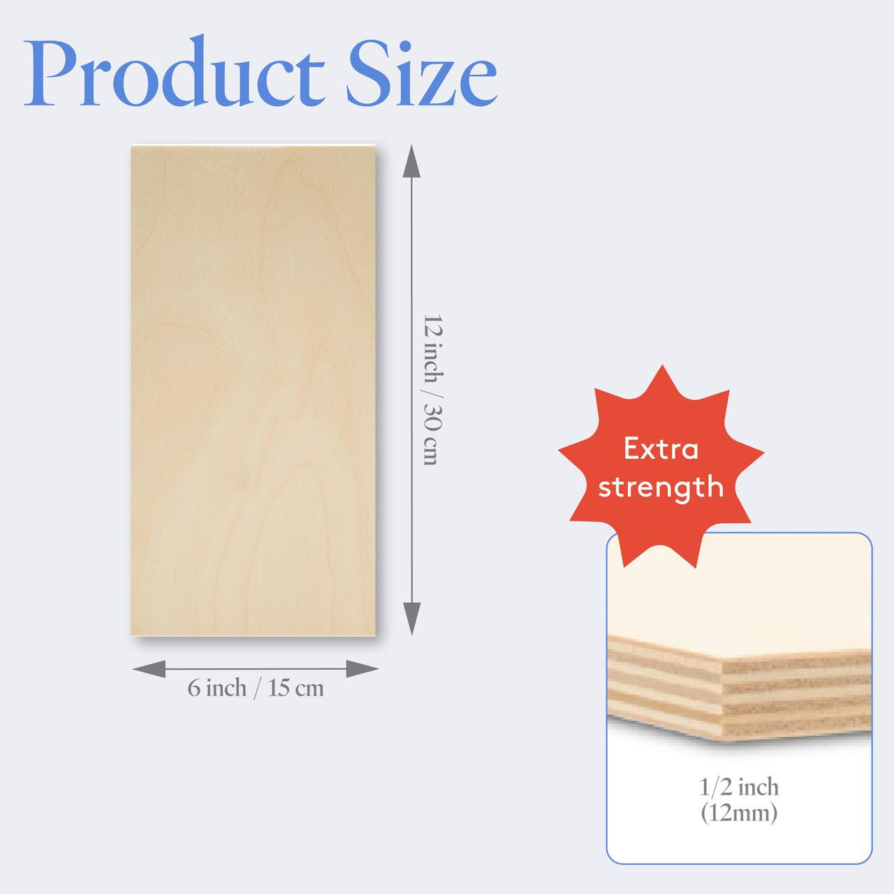 1/2" x 6" x 12" Baltic Birch B/BB Plywood