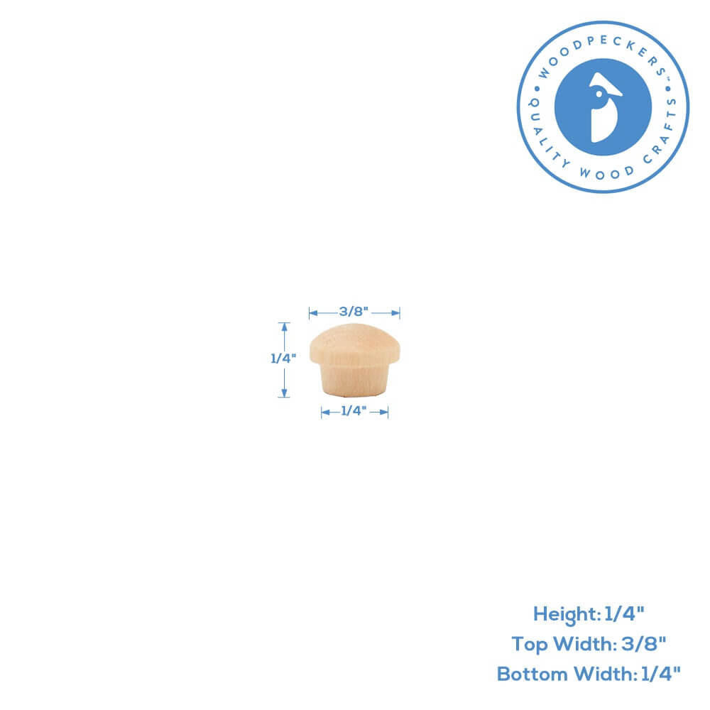 Woodpeckers Crafts 1/4" Maple Button Plug