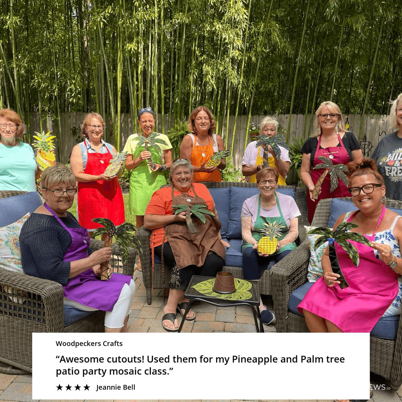 14" Wood Palm Tree Cutout