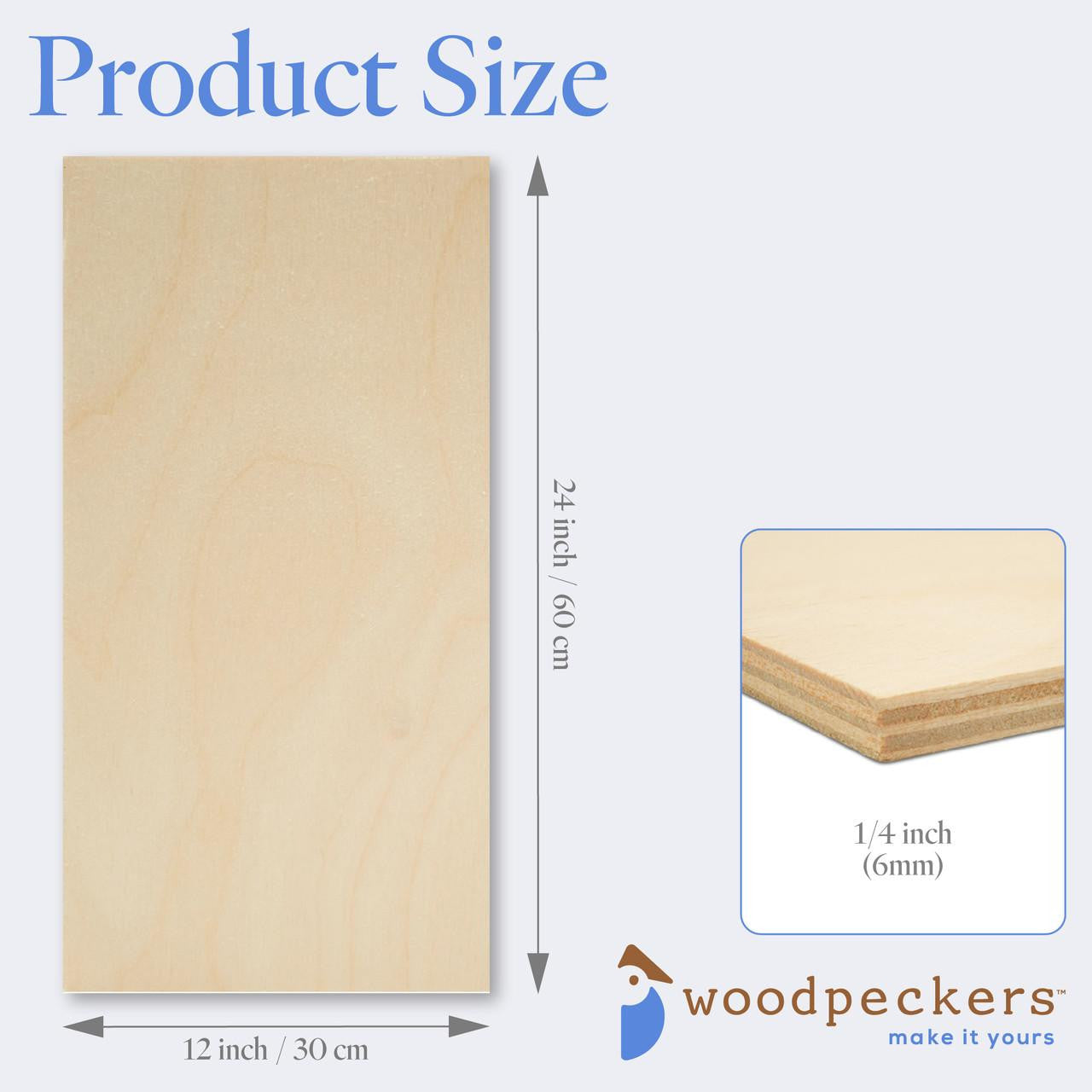 Woodpeckers Crafts 1/4" x 12" x 24" Baltic Birch B/BB Plywood