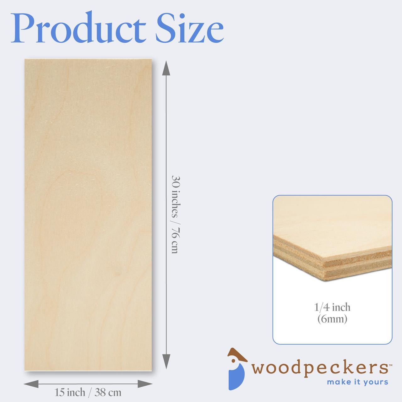 Woodpeckers Crafts 1/4" x 15" x 30" Baltic Birch Sheets B/BB