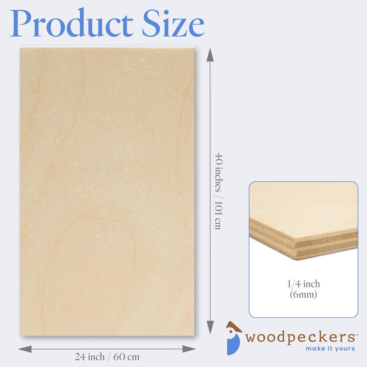 Woodpeckers Crafts 1/4" x 24" x 40" Baltic Birch Sheets B/BB