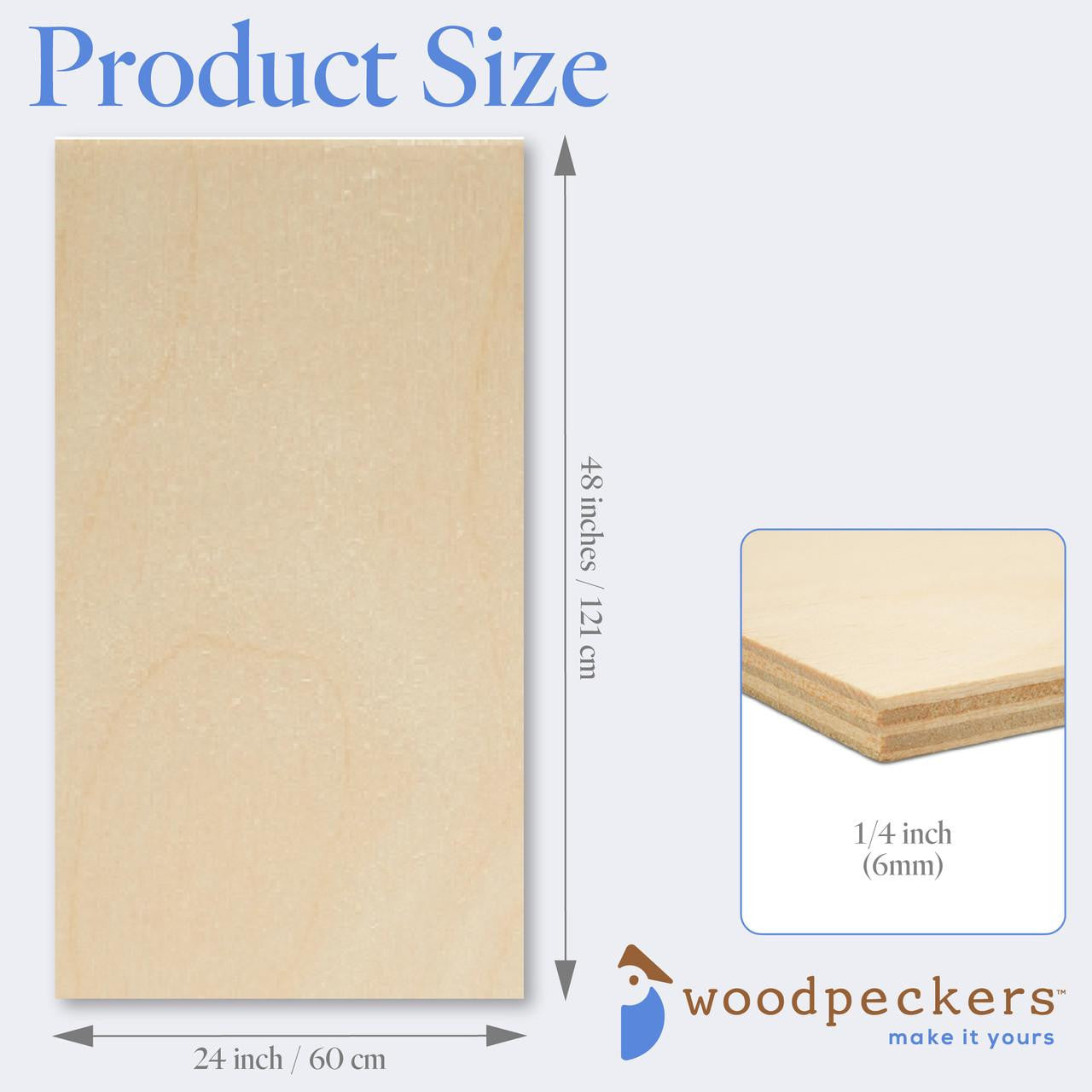 Woodpeckers Crafts 1/4" x 24" x 48" Baltic Birch Sheets B/BB