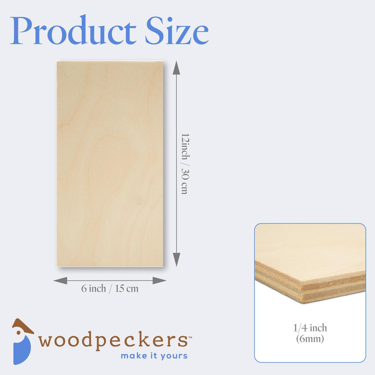 1/4" x 6" x 12" Baltic Birch B/BB Plywood