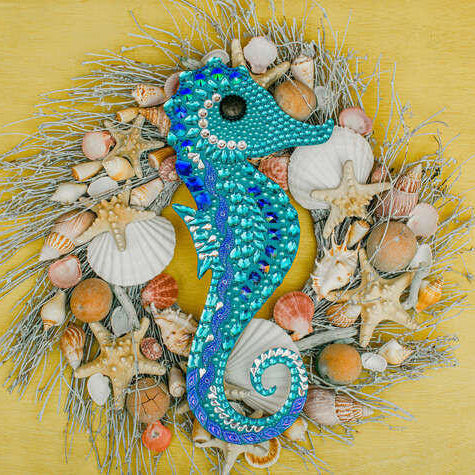 Woodpeckers Crafts 16" Wood Seahorse Cutout, 16" x 7" x 1/4"