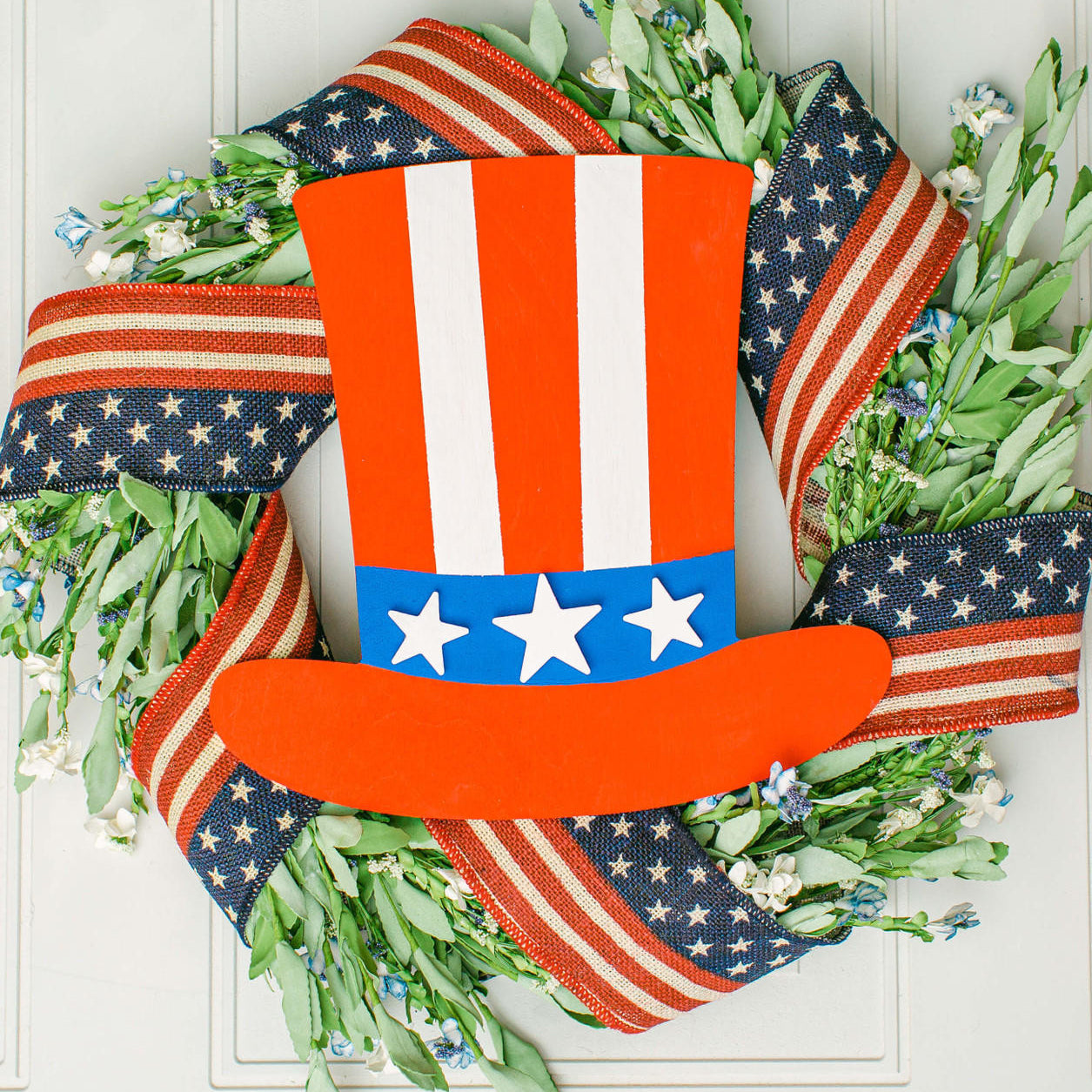 Woodpeckers Crafts 16" Wood Uncle Sam Hat Cutout, 16" x 15.5" x 1/4"