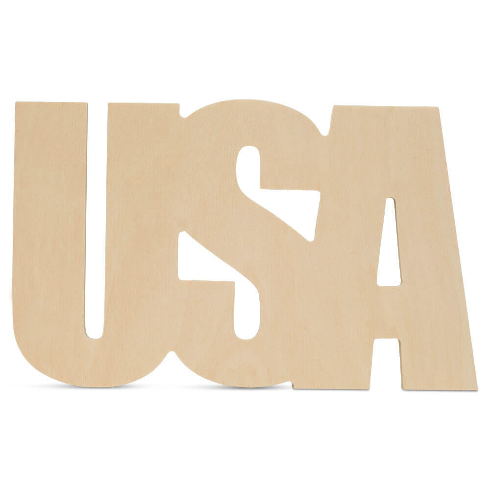 Woodpeckers Crafts 16" Wood USA Cutout, 16" x 9-3/4" x 1/4"