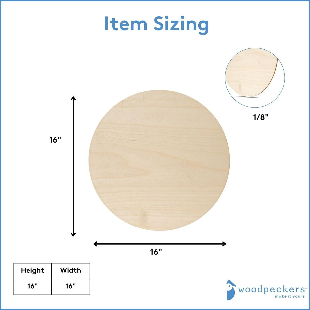 Woodpeckers Crafts 16" x 1/8" Circle Wooden Cutout