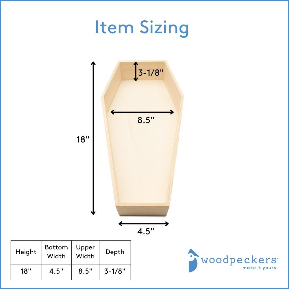 18" Deep Coffin Tray