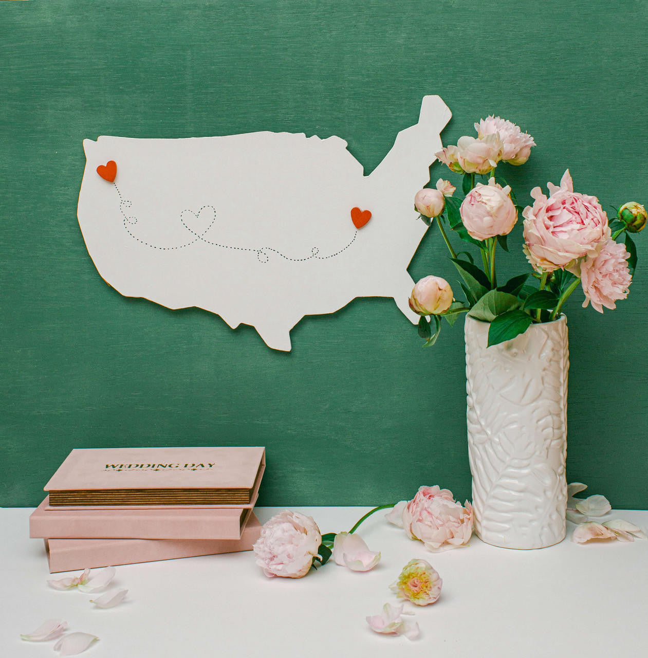 18" Wood Map of USA Cutout, 18" x 11" x 1/4"