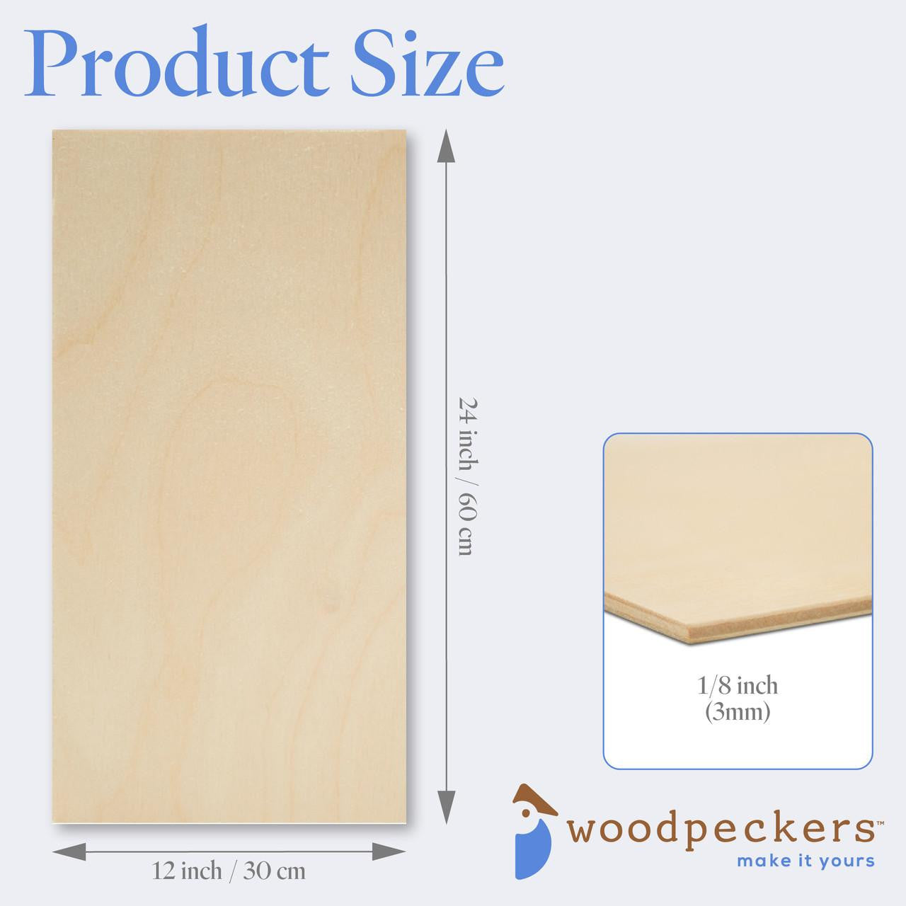 Woodpeckers Crafts 1/8" x 12" x 24" Baltic Birch B/BB Plywood Sheets