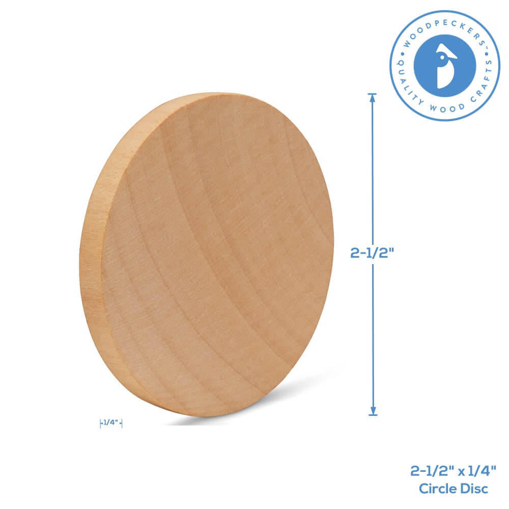 Woodpeckers Crafts 2-1/2" Circle Cut Out-1/4" thickness