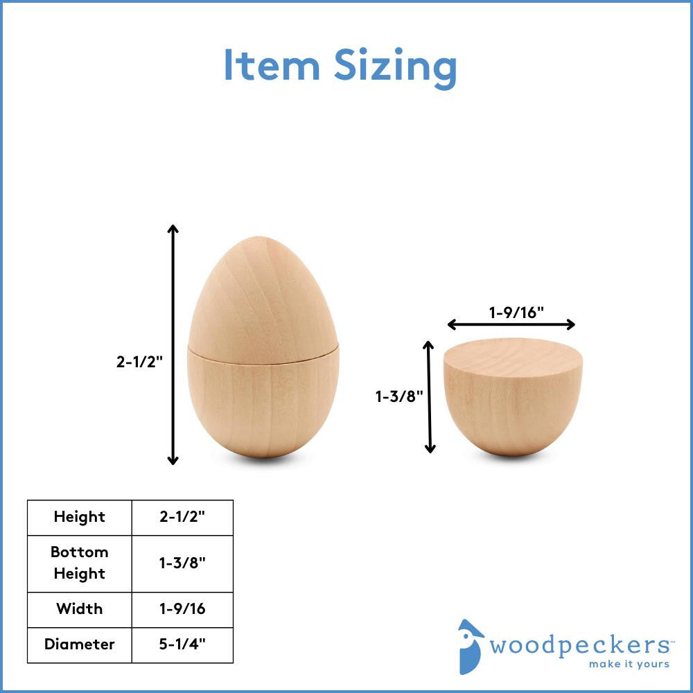 2-1/2” Egg Sliced in Half
