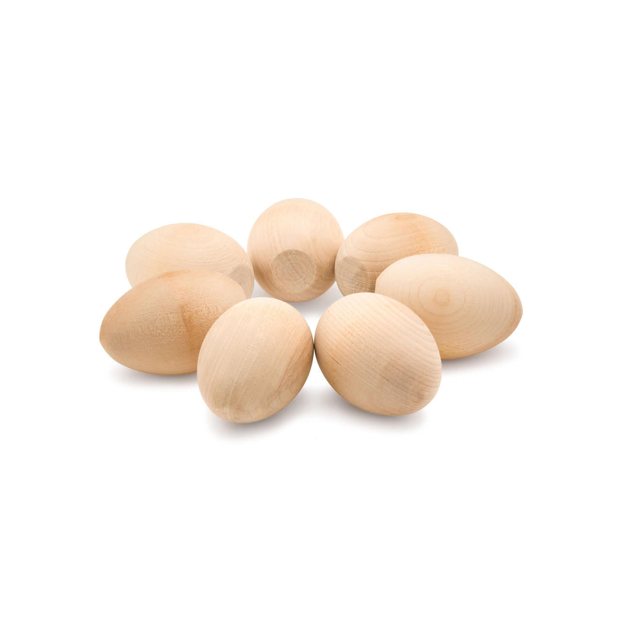 Woodpeckers Crafts 2-1/2" Flat Bottom Wood Eggs