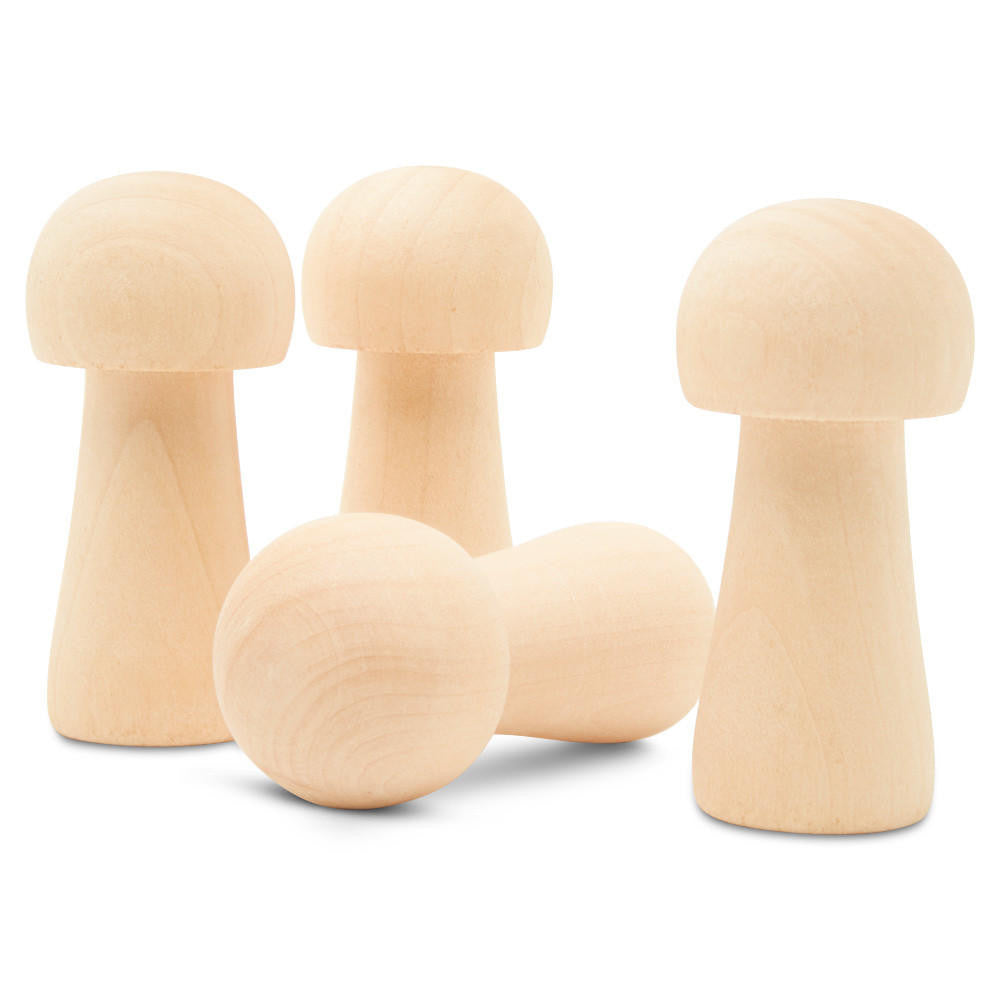 Woodpeckers Crafts 2-1/2" Medium Wood Mushroom