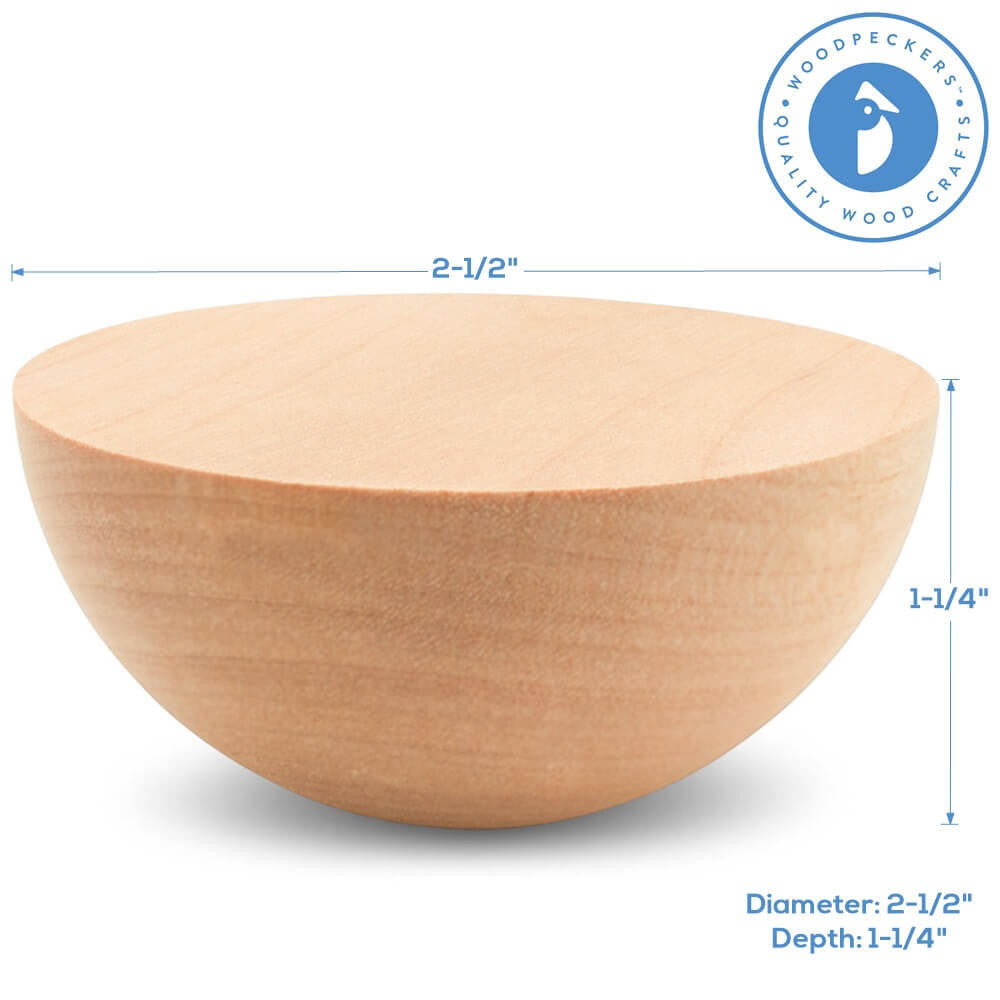 Woodpeckers Crafts 2-1/2" Split Wood Ball