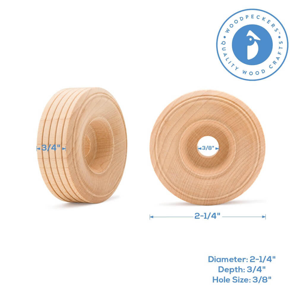 Woodpeckers Crafts 2-1/4" Treaded Wheel