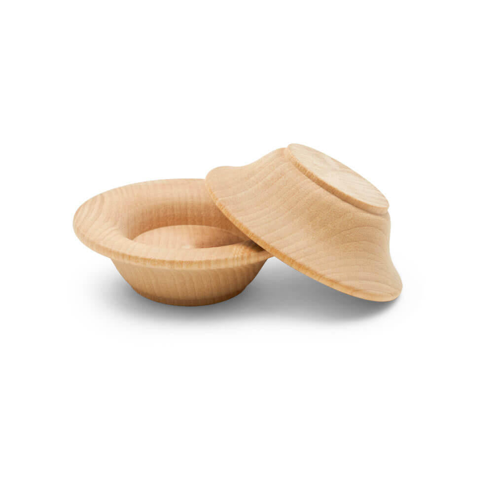 2-3/4” Mini Wooden Flared Bowls