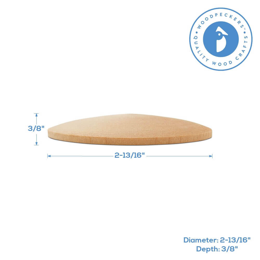 Woodpeckers Crafts 2-7/8" Domed Wooden Disc